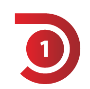 Graphic of the number 1