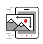 Image icon over a smart device