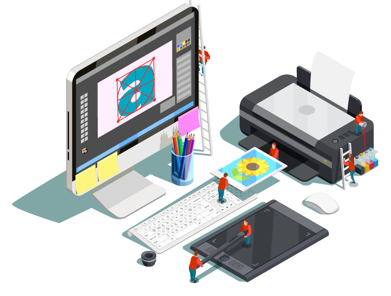 Computer with compute peripherals around it