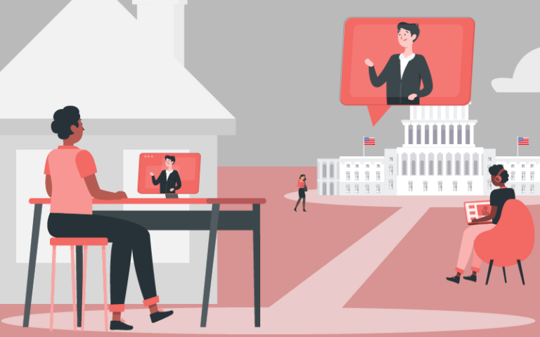 Washington DC GovCon digital marketing illustration