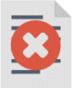 Paper icon with x on it