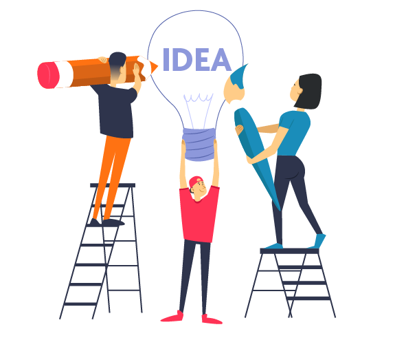 People painting an idea