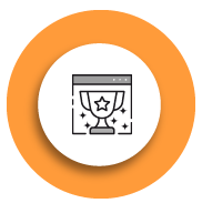 Trophy icon on a screen